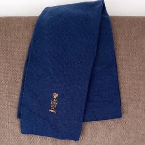 Polo Ralph Lauren Polo Bear University Wool Blend Navy Scarf
